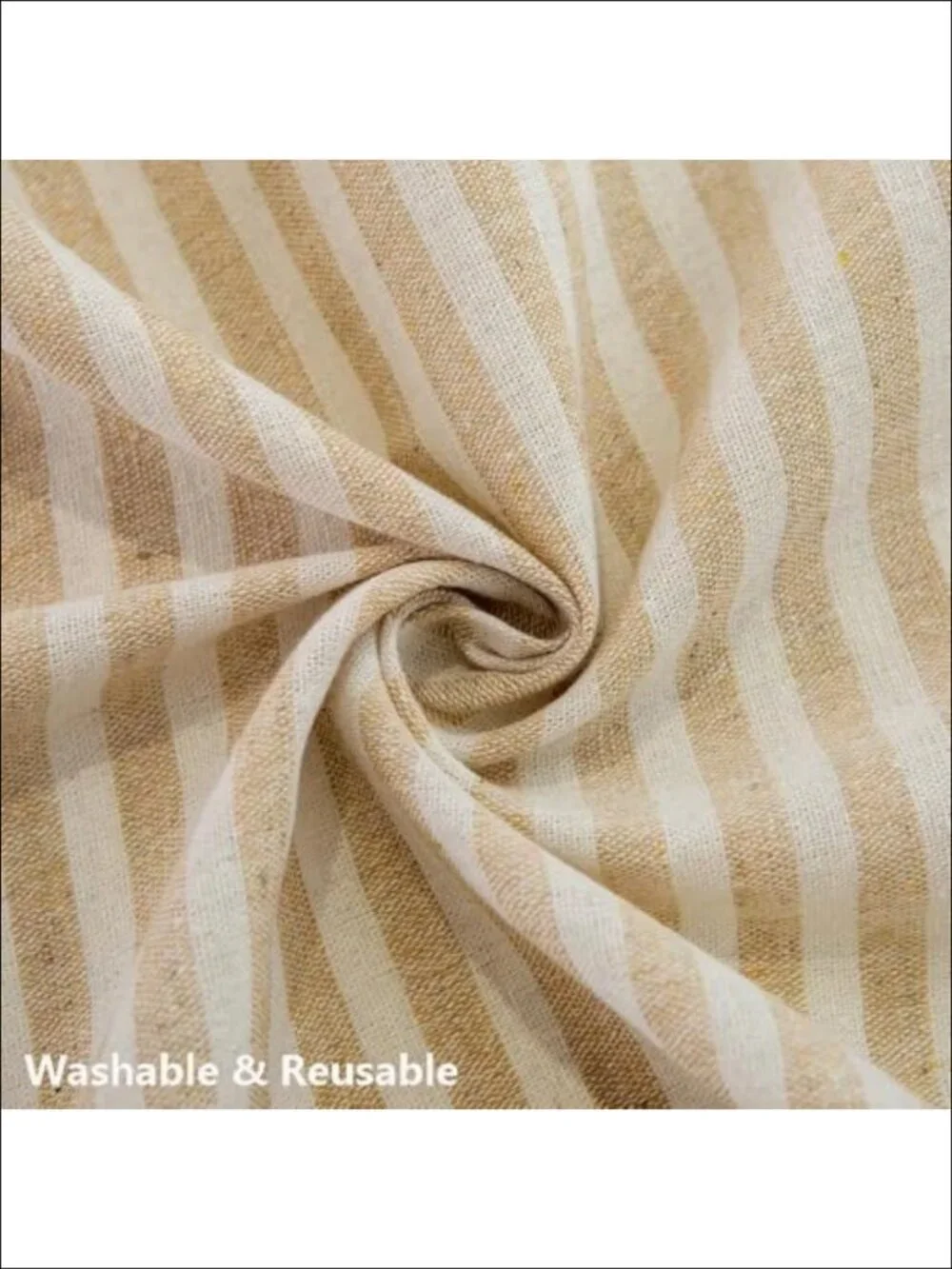 Striped Cotton Tablecloth 55x86 Rectangular Dining Picnic Farmhouse